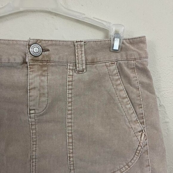 beige corduroy ribbed y2k micro mini skirt - Picture 3 of 8